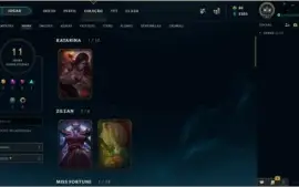 conta lol 11 skins ouro 4 lvl 94