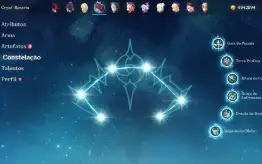 Conta genshin com raiden shogun, zhongli, ganyu, jean c2...