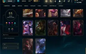 Unranked com 85 Champs e 55 Skins ( TOP / JG )