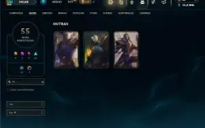 Unranked com 85 Champs e 55 Skins ( TOP / JG )