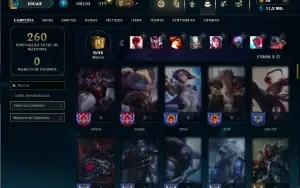 Unranked com 85 Champs e 55 Skins ( TOP / JG )