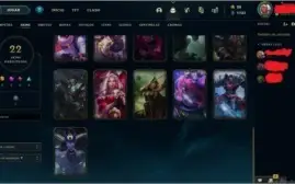 CONTA UNRANKED (EX OURO 4), COM 69 CAMPEÕES E 22 SKINS