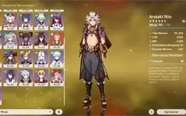 Conta Genshin AR56 - 7 Personagens 5* 45K Gemas e 37 Desejos