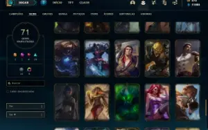 Conta unranked com 110 Champs e 71 Skin + 1 Prestigio da Zoe