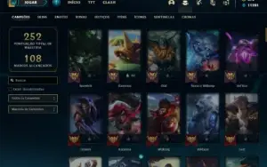 Conta unranked com 110 Champs e 71 Skin + 1 Prestigio da Zoe