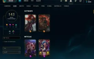 Conta bronze 4 com TODOS os champs e 143 Skins