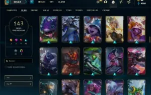 Conta bronze 4 com TODOS os champs e 143 Skins