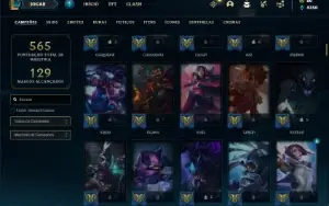 Conta bronze 4 com TODOS os champs e 143 Skins
