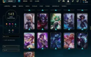 Conta bronze 4 com TODOS os champs e 143 Skins