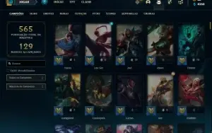 Conta bronze 4 com TODOS os champs e 143 Skins