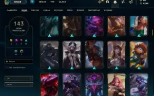 Conta bronze 4 com TODOS os champs e 143 Skins