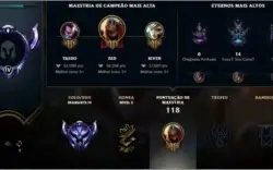 Conta Diamante 4 LOL - 66% de Winrate