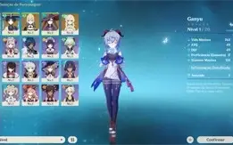 Conta genshin impact AR-8 Ganyu,Mona,Jean