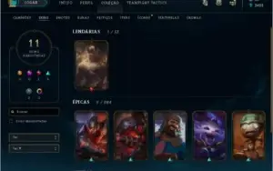 CONTA DE LOL B1, 11 skins, 1 LENDÁRIA, 5 ÉPICAS
