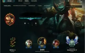 CONTA NÍVEL 97: DIAMANTE V 43 SKINS 86 CAMPEÕES