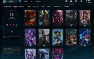 Conta ouro 2 com 34 Champs e 13 Skins