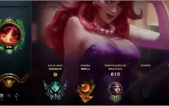 Conta lol Platina IV - Nível 338 - 452 skins