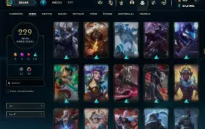 Mestre com TODOS os champs e 229 Skins + 6 Vitoriosas