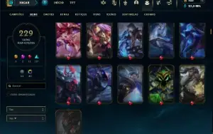 Mestre com TODOS os champs e 229 Skins + 6 Vitoriosas