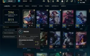 Mestre com TODOS os champs e 229 Skins + 6 Vitoriosas