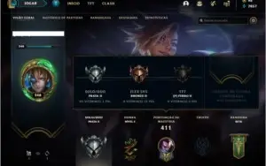 Conta prata 2 com 87 skins e 118 champs