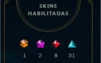 Conta LOL OURO 4 com algumas skins