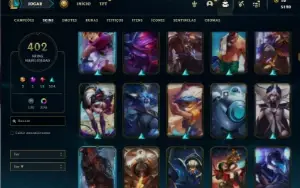 Esmeralda 4 com TODOS os champs e 402 Skins + 221 Cromas