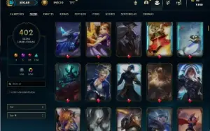 Esmeralda 4 com TODOS os champs e 402 Skins + 221 Cromas