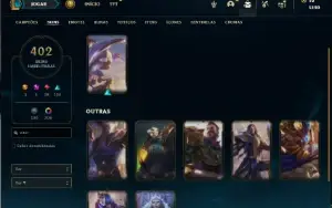 Esmeralda 4 com TODOS os champs e 402 Skins + 221 Cromas