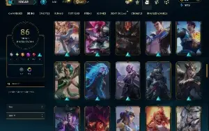 Unranked com 100 Champs e 86 Skins ( ADC / MID / JG )