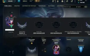 Prata 4 com TODOS os champs e 369 Skins ( Nivel 523 )
