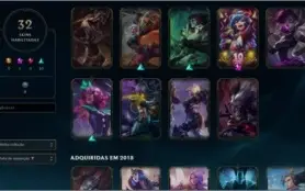 Conta Platina 2 LOL 84 Champs 32 skins