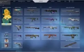 CONTA VALORANT PLATINA 1, COM SKINS