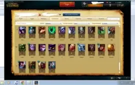 Conta LoL lv 30,104 campeões 40 skins 4 lendarias 3 runepage