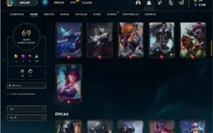 Conta prata 3 com 78 Champs e 69 Skins