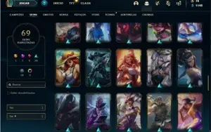 Conta prata 3 com 78 Champs e 69 Skins