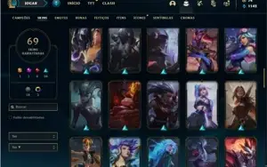 Conta prata 3 com 78 Champs e 69 Skins