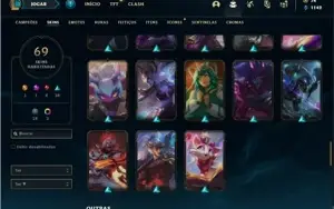 Conta prata 3 com 78 Champs e 69 Skins