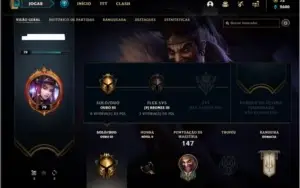 Conta ouro 3 com 17 skins e 38 champs