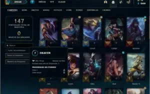 Conta ouro 3 com 17 skins e 38 champs