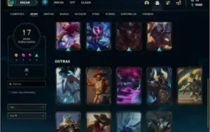 Conta ouro 3 com 17 skins e 38 champs