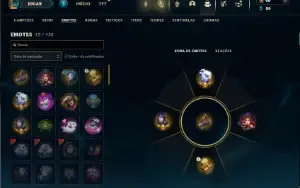Unranked com 40 Champs e 5 Skins + 1 Fragmento