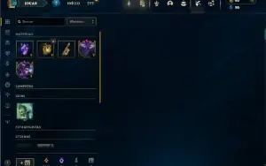 Unranked com 40 Champs e 5 Skins + 1 Fragmento
