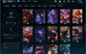 Conta ouro 4 com 70 champs, 78 skins + Corki Ovni (rara)