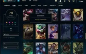 Conta ouro 4 com 70 champs, 78 skins + Corki Ovni (rara)