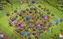 Vila Clash of Clans CV 12 com 5 estrelas