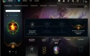 Conta prata 4 com 105 skins e 105 champs