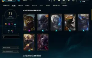 Conta Mono Singed - 165 Campeões - 31 Skins + 101 (Espólios)
