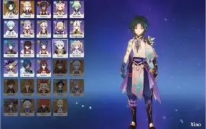 Desapego de conta com Xiao, Albedo C1 e Espinha Celestial.