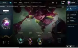 Conta LoL nível 320 platina na solo/duo